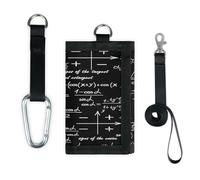 Portafoglio da tavolo per matematica e fisica, sottile, piccola tasca, organizer per denaro, borsa leggera e portatile