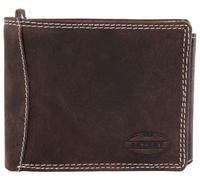 Portafoglio da uomo Akzent in vera pelle, Colore Marrone. Dimensioni 12 x 9 cm