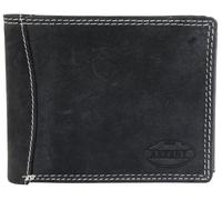 Portafoglio da uomo Akzent in vera pelle, Colore nero. Dimensioni 12 x 9 cm