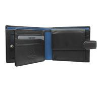 Portafoglio da uomo bi-fold in colori contrastanti. Visconti Parma collezione LEONARDO PM102 Nero/Blu