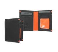 Portafoglio da Uomo Compatto e Sottile in Pelle Visconti Collezione ALPINE Blocco RFID AP60 Nero/Arancione
