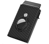 Portafoglio da uomo con sistema di buste da uomo con supporto Airtag, portafoglio da uomo RFID da 6 a 11 carte 50a (nero, taglia unica)