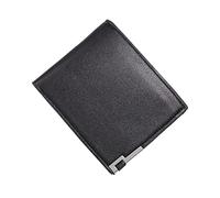 Portafoglio da uomo orizzontale multifunzionale con rilegatura hardware PU espandibile, portadocumenti e portafogli (nero, taglia unica)