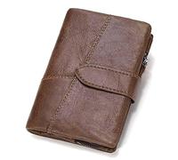 Portafoglio da uomo pellicola da uomo portafoglio di credito business detentore corto portafoglio di viaggio casual per il compleanno o il portafoglio di finestre di matrimonio , caffè-9.5x13x2cm