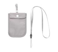 Portafoglio da viaggio da donna, borsa da viaggio per reggiseno, da donna, portafoglio sotto i vestiti, regolabile, tasca da viaggio per carte di credito, soldi e chiavi, grigio, Refer to