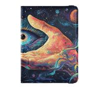 Portafoglio da viaggio decorativo con occhi psichedelici fatti a mano custodia per passaporto da donna custodia per passaporto custodia per passaporto impermeabile occhi psichedelici, 1 taglia, Occhi