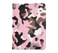 Portafoglio da viaggio in pelle marrone mimetico per passaporto e carte di vaccino, con slot per carte di vaccinazione, porta passaporto combinato con slot per carte di vaccino, per donne e uomini