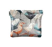 Portafoglio da viaggio in pelle PU con uccellino piccolo origami giallo blu verde arancione uomo donna portafoglio cambiamento comodo, Origami Uccello Giallo Blu Verde Arancione, 1 Size, Accessorio da