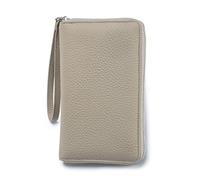 Portafoglio da viaggio in pelle, RFID per passaporto, con tasca con cerniera e slot per contanti, per viaggi sicuri e organizer per documenti, Grigio Eephant, 4.7 x 1 x 7.5 inches, Moda