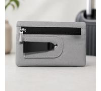 Portafoglio da viaggio nascosto con blocco RFID, tasca sottile a prova di borseggiatore con clip da cintura per carte e contanti, marsupio segreto minimalista sotto copertura per il trasporto
