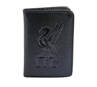 Portafoglio da viaggio originale Liverpool FC - stemma ricamato - in pelle - Portafogli da viaggio nero