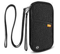 Portafoglio da Viaggio Porta Passaporto Familiare Porta Documenti Blocco RFID & Organizer per 5 Passaporti, Carte d'Identità, Carte di Credito, Biglietti Aerei, Denaro (Nero)