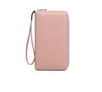 Portafoglio dello zip delle donne, borsa di cuoio pieno fiore con le fessure multiple ed il blocco, Rosa, Taglia unica