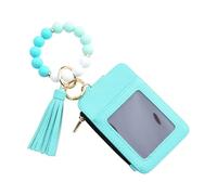 Portafoglio di perline - Elegante supporto per il portachiavi di bracciale per donne con funzione della nappe, borsa compatta per viaggi, festa, matrimonio, shopping, vacanza, data, vacanza, materiale