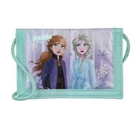 Portafoglio Disney Frozen Bambina - Personalizzato con nome - Portafoglio da appendere per bambini, turchese pastello., Classico