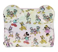 Portafoglio Disney Loungefly Mickey Mouse e Amici Chiusura Zip Ufficiale