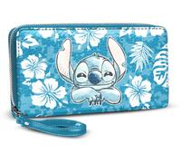 Portafoglio Disney Stitch Flowers Light Blue