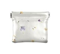 Portafoglio Donna Beige Floreale Libelle Squeeze Change Purse Borse, Beige Floreale Libellula, 4.3" x 3.7", Pizzica, Beige Fiori Libellula, 4.3" x 3.7", Spremere