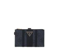 Guess Portafoglio Laurel II SLG Double Zip Organizer Coal Logo grigio scuro