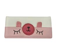 PORTAFOGLIO DONNA IN ECOPELLE PORTA DOCUMENTI E CARTE SOGGETTO ORSO CM 18X8,5