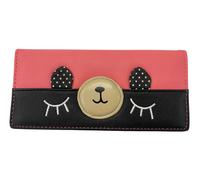 PORTAFOGLIO DONNA IN ECOPELLE PORTA DOCUMENTI E CARTE SOGGETTO ORSO CM 18X8,5