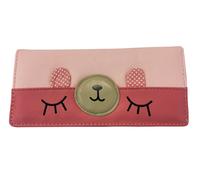 PORTAFOGLIO DONNA IN ECOPELLE PORTA DOCUMENTI E CARTE SOGGETTO ORSO CM 18X8,5