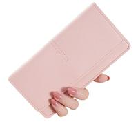 Portafoglio Donna Lungo, Porta Carte in Pelle PU Slim con più Scomparti, Portafoglio Multiuso per Contanti e Monete, Organizer Compatto da Borsa per Uso Quotidiano (A)