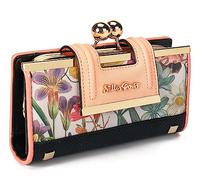 Portafoglio Donna Pelle PU Lunga Portafoglio Grande Portafogli Donna con PortamonetePortafoglio portafoglio e portamonete,con 10 slot per carte e clip, e zero borsa con fibbia nel mezzo