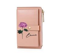 Portafoglio Donna Personalizzato Con Foto, Portacarte Portafoglio Porta Carte Grande Lungo Regali Per Donne Natale Festa Della Mamma Come Regalo Per Mamma Nonna Amica (Rosa chiaro)