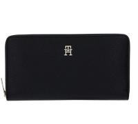 Tommy Hilfiger Donna Portafogli Icon con Zip, Nero (Black), Taglia Unica
