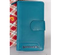 Portafoglio Donna VERA PELLE Pierre Cardin Portamonete Portacarte RFID Turchese