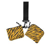 Portafoglio doppio da donna leopardato con pelle di animale leopardo giallo nero custodie per biglietti da visita di dimensioni compatte custodia per biglietti da visita organizer per denaro con