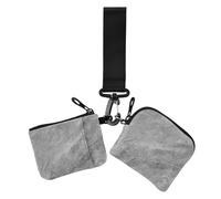 Portafoglio doppio portamonete grigio effetto marmo porta carte di credito portafoglio compatto con tasca con cerniera per signora 2 confezioni, Texture marmo grigio, 1 size, Casual