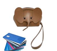 Portafoglio elefante: Portafoglio donna modello elefante, borsa animale pieno stampa animale | organizzatore di denaro, portafoglio frizione carta, regalo L, kaki, consultare la descrizione