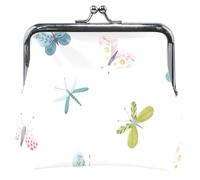 Portafoglio elegante da donna, a forma di farfalla, bianco, in pelle, con fibbia e chiusura a bacio, portafoglio, Chic Butterfly White, UNITALLA Chic Butterfly White, UNITALLA Classic, Chic Butterfly