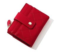 Portafoglio femminile Small 4.5x3.5x1 '' Portafoglio della carta di credito PU con chiusura a bottoni Donne portatili con tasche multiple per contanti, carte, ID e monete per le donne piccoli, natale