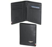 Aeronautica Militare Linea"Flag" Portafoglio Uomo Verticale in pelle art. AM105 Nero 9,5x12,2x1,5 cm