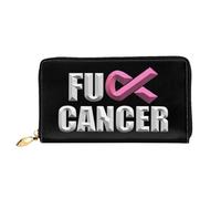 Portafoglio Fuck Breast Cancer Pink Ribbon Portamonete Vintage Clutch Piccolo Borsa Stile Retrò Porta Monete Per Uomo, Migliore Amico, Madre