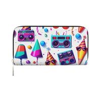 Portafoglio gelato colorato in pelle PU per donna e uomo, con cerniera, porta carte di credito, pochette lunga