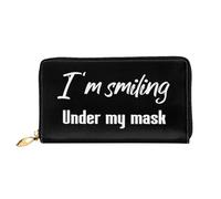 Portafoglio I'M Smiling Under This Mask Porta Monete Squisito Portamonete Vintage Clutch Piccolo Borsa Per Donna, Migliore Amico, Insegnante