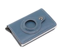 Portafoglio in alluminio blu con slot per schede e clip per soldi compatibile con iOS Locator