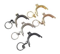 Portafoglio in metallo DIY Portamonete in metallo da 5 cm multicolore, 10 pezzi, con manico a moneta, portachiavi con chiusura a bacio for fai da te(Mix Color)