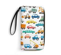 Portafoglio In Pelle Cartoon Cars Collection Portamonete Da Donna Vintage Coin Purse Elegante Portafoglio Borsa Per Donna, Adolescente, Uomo