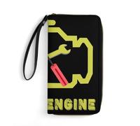 Portafoglio In Pelle Check Engine Light Mechanic Auto Repair 8 Pu Portamonete Con Cerniera Pochette Squisito Portamonete Da Donna Per Donna, Adolescente, Uomo