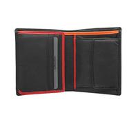 Portafoglio in Pelle Compatto Visconti BOND Collezione DR NO BD22 Nero/Arancione/Rosso