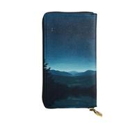 Portafoglio in pelle con cerniera cielo stellato, 19,1 x 10,4 cm, con scomparti multipli e grande capacità, un buon regalo per gli amici