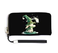 Portafoglio in pelle con coniglio magico alla moda borsa lunga con cinturino da polso per uomo donna, Stile:, 20.0*10.5cm