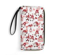 Portafoglio in pelle con gnomi per San Valentino, pochette da donna con cin