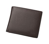 Portafoglio in Pelle con Incisione Portafogli da Uomo in Vera Pelle Corta Portamonete Porta Carte di Moda Porta Carte da Uomo Portafogli Maschili di qualità Semplice (Colore : Marrone)