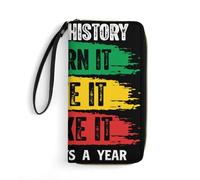 Portafoglio in pelle da donna per il Mese della Storia Afroamericana, borsa